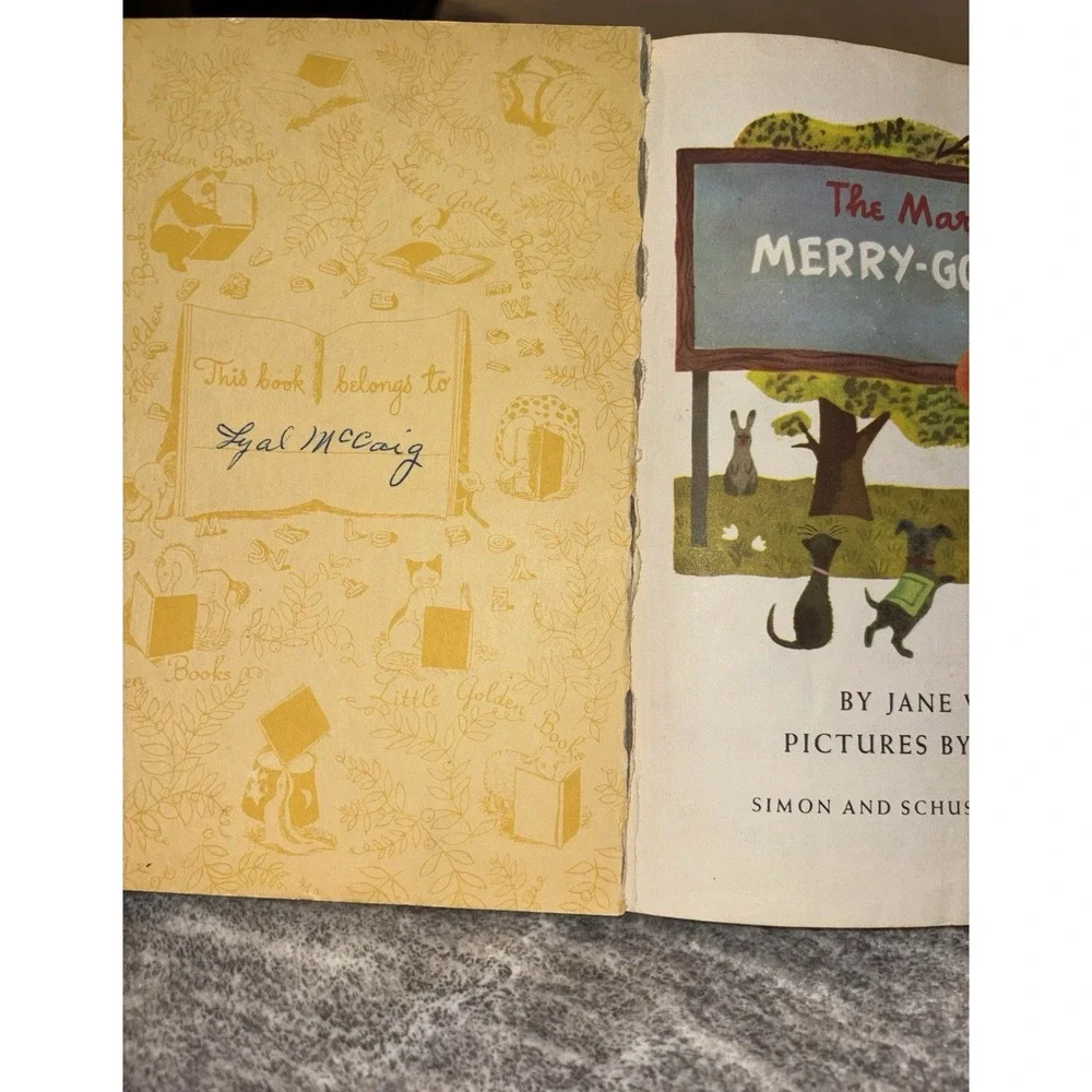 LITTLE GOLDEN BOOK MARVELOUS MERRY GO ROUND JANE WERNER 1950